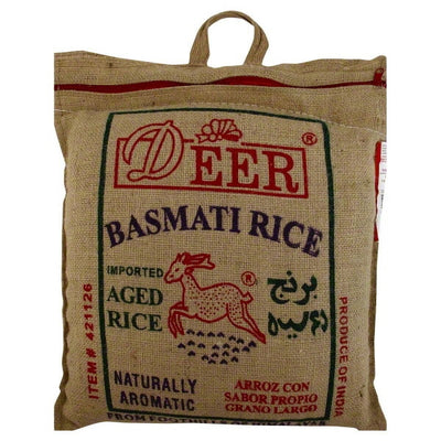 Deer Brand Basmati Rice Burlap Sack