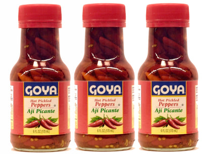Goya Hot Pickled Peppers Aji Picante 6 fl oz