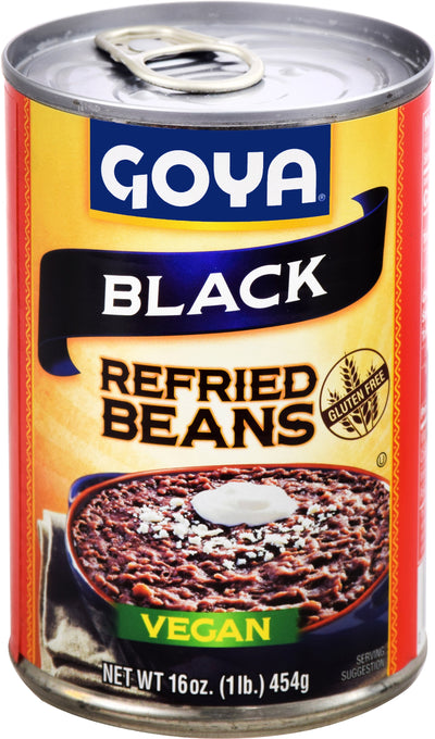 Goya Refried Black Beans Vegan 16 oz