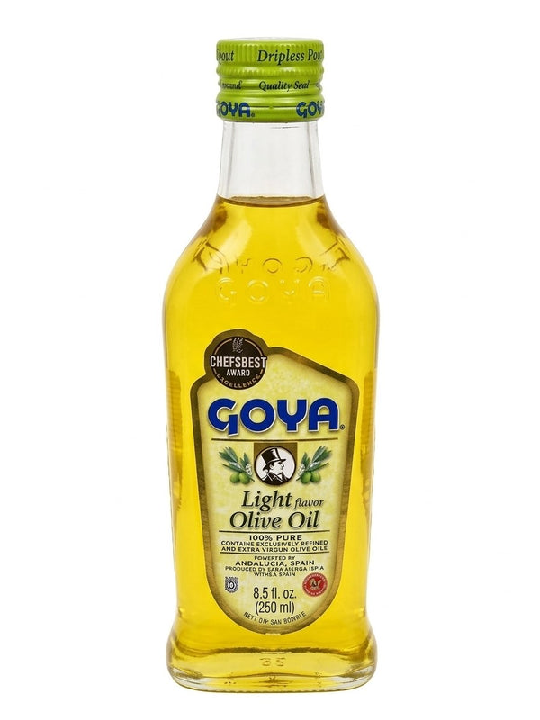 Goya Light Flavor Olive Oil 100% Pure 250 ml Glass Bottle