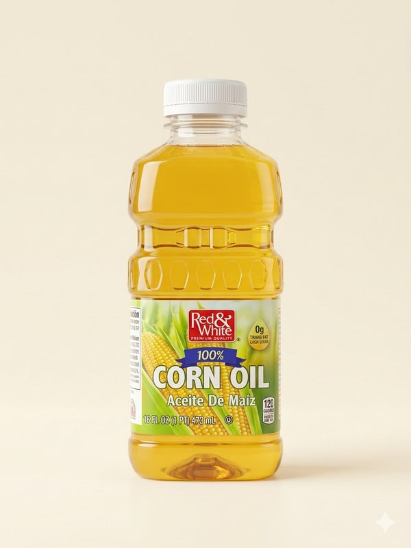 Red & White 100% Pure Corn Oil - 16 fl oz Bottle
