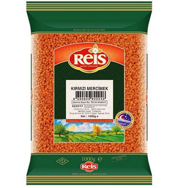 Reis Yaprak Mercimek Red Lentils Split 1kg