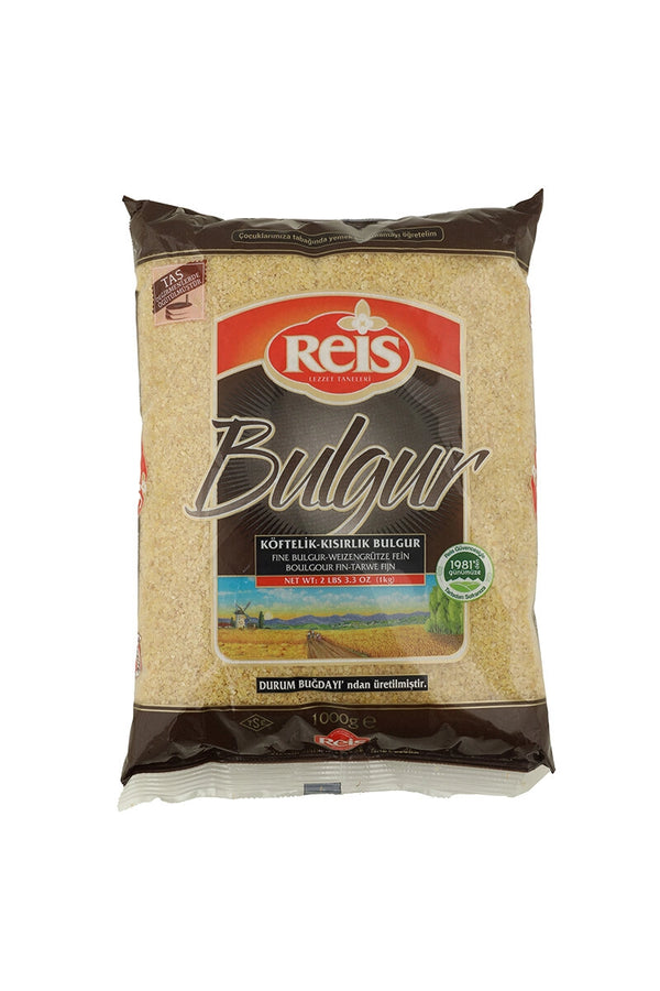 Reis Fine Bulgur Wheat For Kisir & Meatballs (Koftelik-Kisirlik) - 1kg (2.2 lbs)